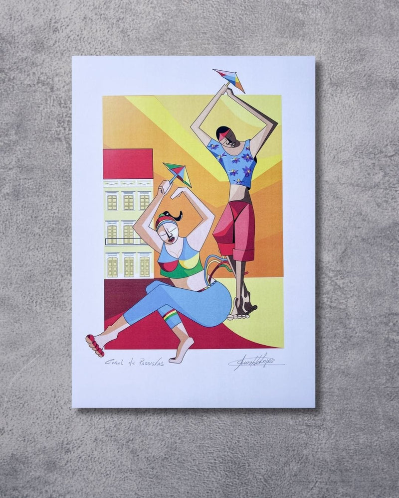 Gravura Casal de Passistas - 42 x 30 cm