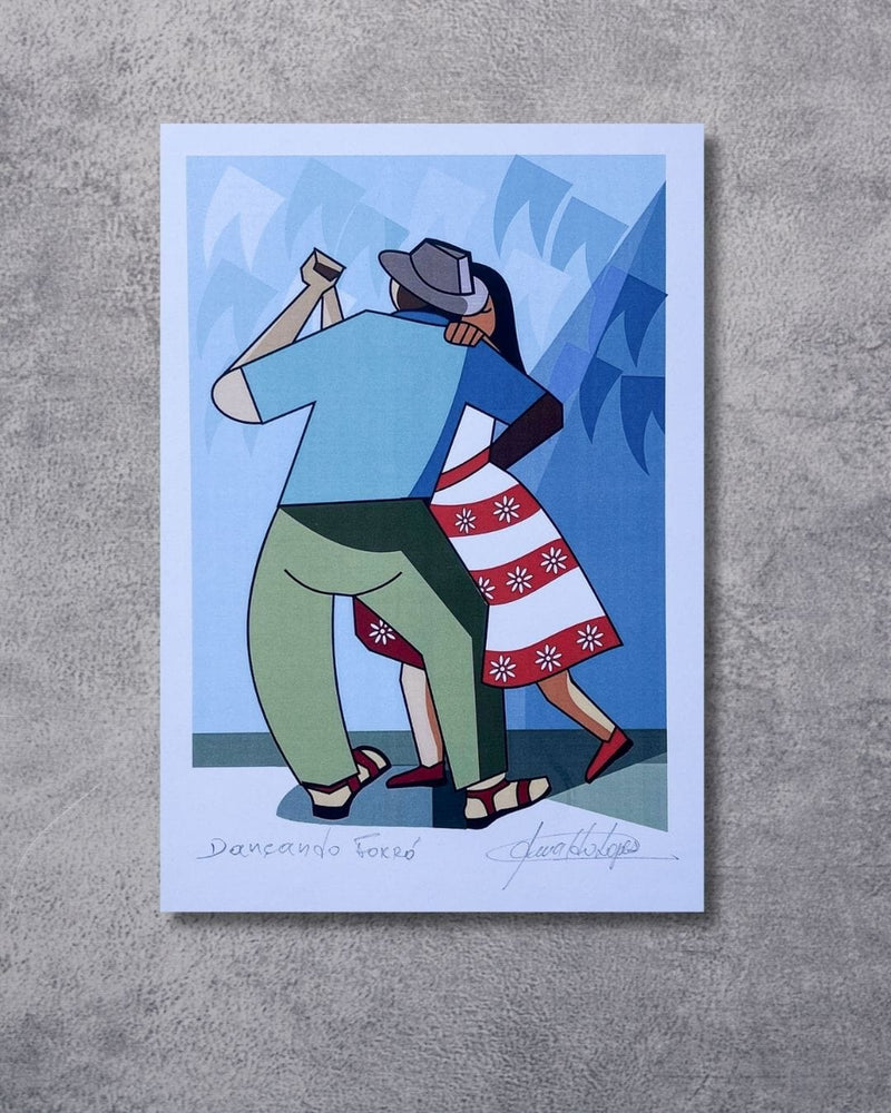 Gravura Dançando Forró - 25,5 x 18 cm