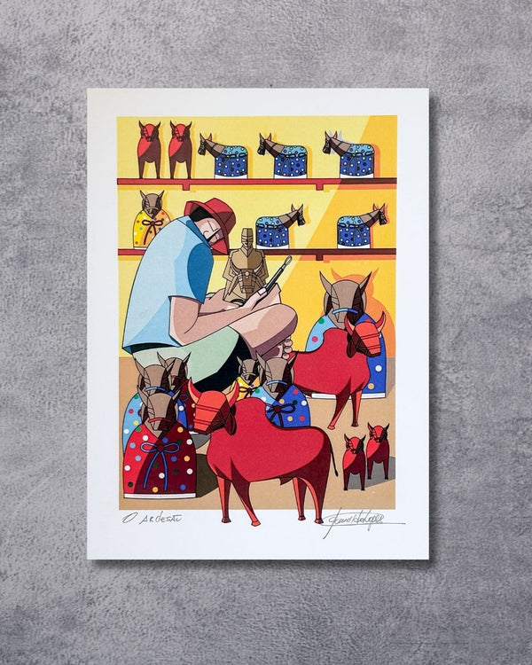 Gravura O Artesão - 25,5 x 18 cm