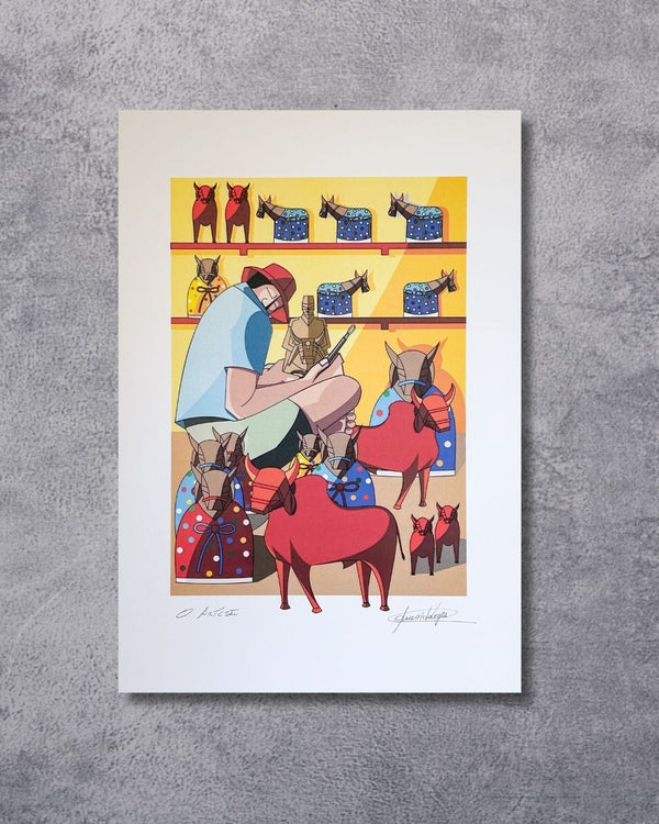 Gravura O Artesão - 42 x 30 cm
