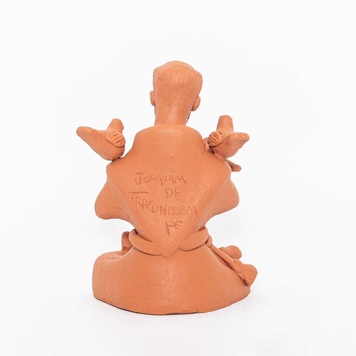 Escultura São Francisco Meditando em Barro