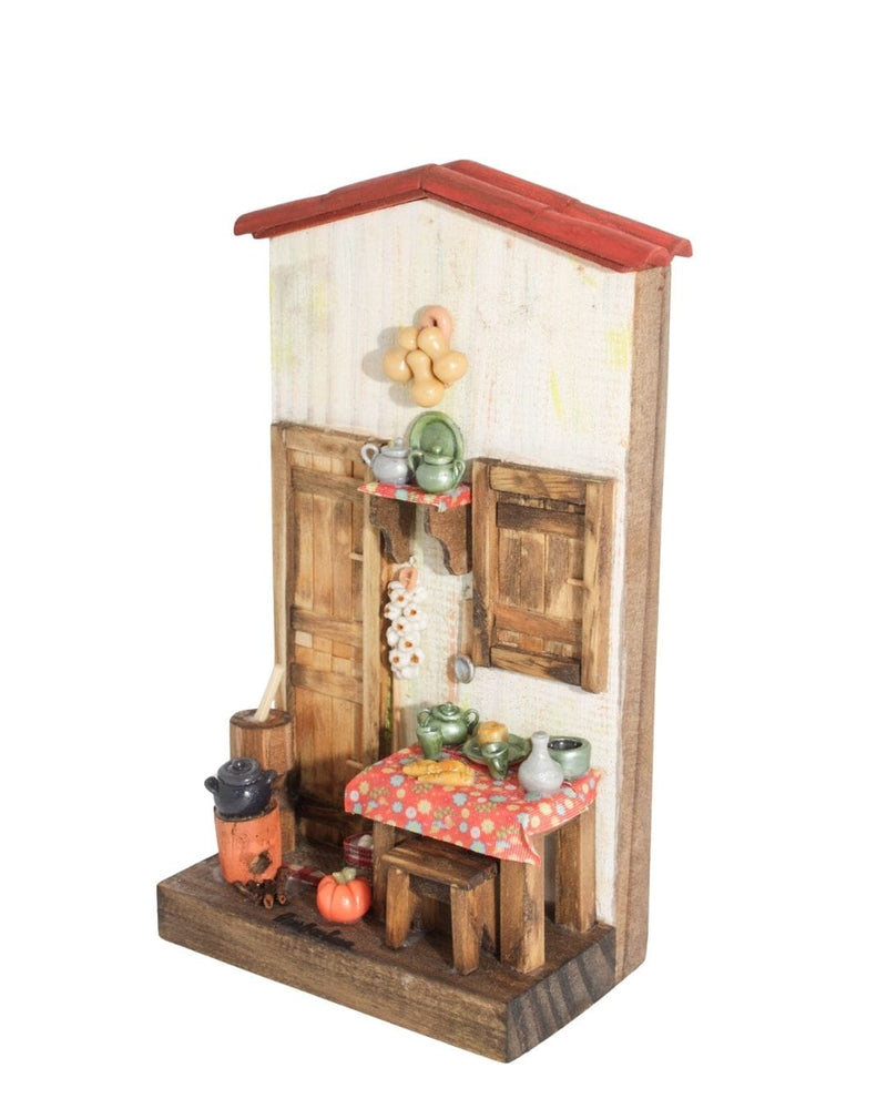 Quadro Cenas do Interior de Madeira