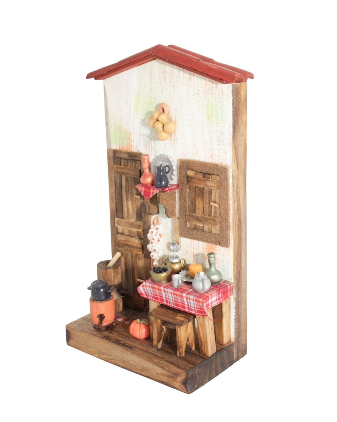 Quadro Cenas do Interior de Madeira