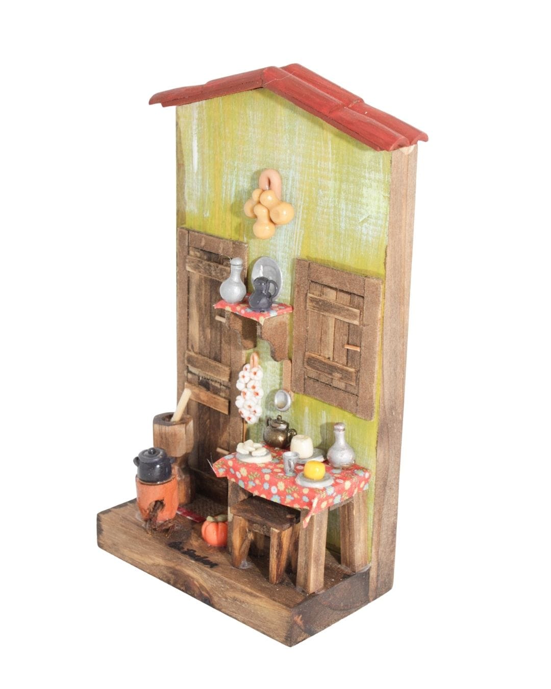 Quadro Cenas do Interior de Madeira