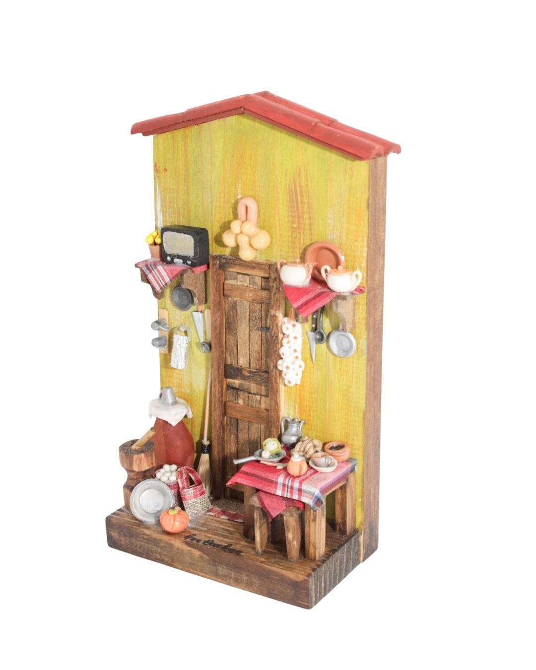 Quadro Cenas do Interior de Madeira