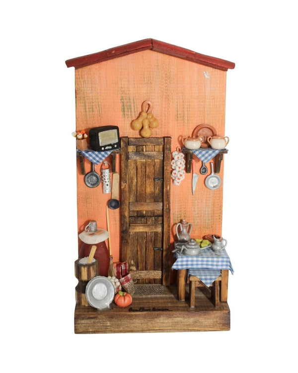 Quadro Cenas do Interior de Madeira