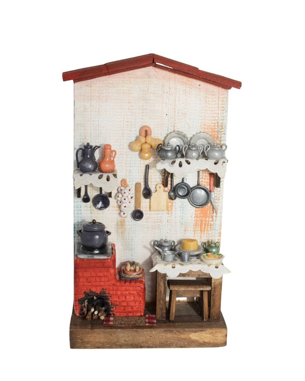 Quadro Cenas do Interior de Madeira