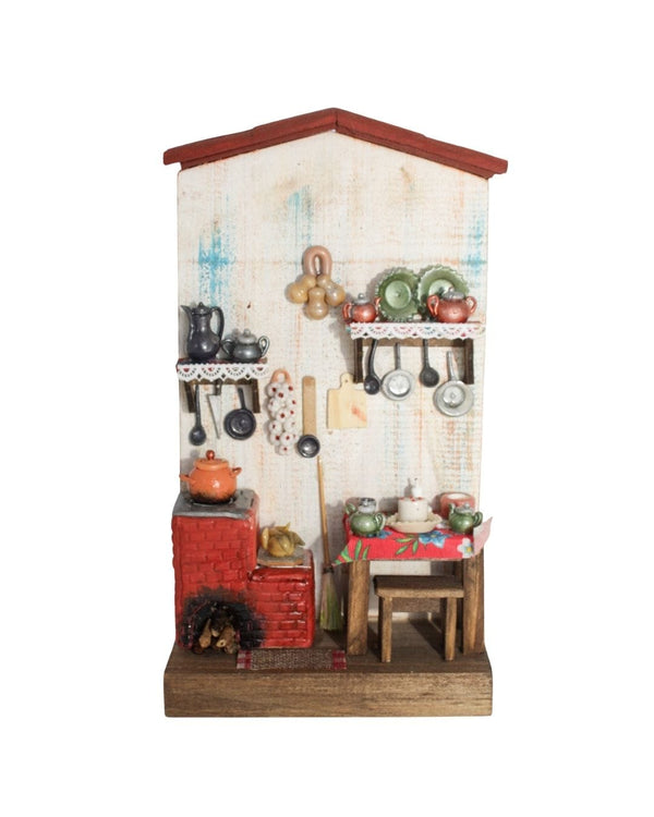 Quadro Cenas do Interior de Madeira