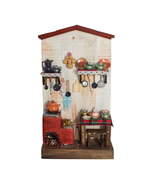 Quadro Cenas do Interior de Madeira