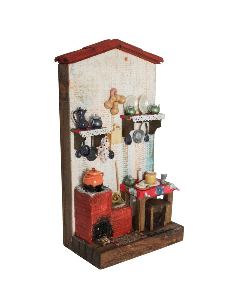 Quadro Cenas do Interior de Madeira