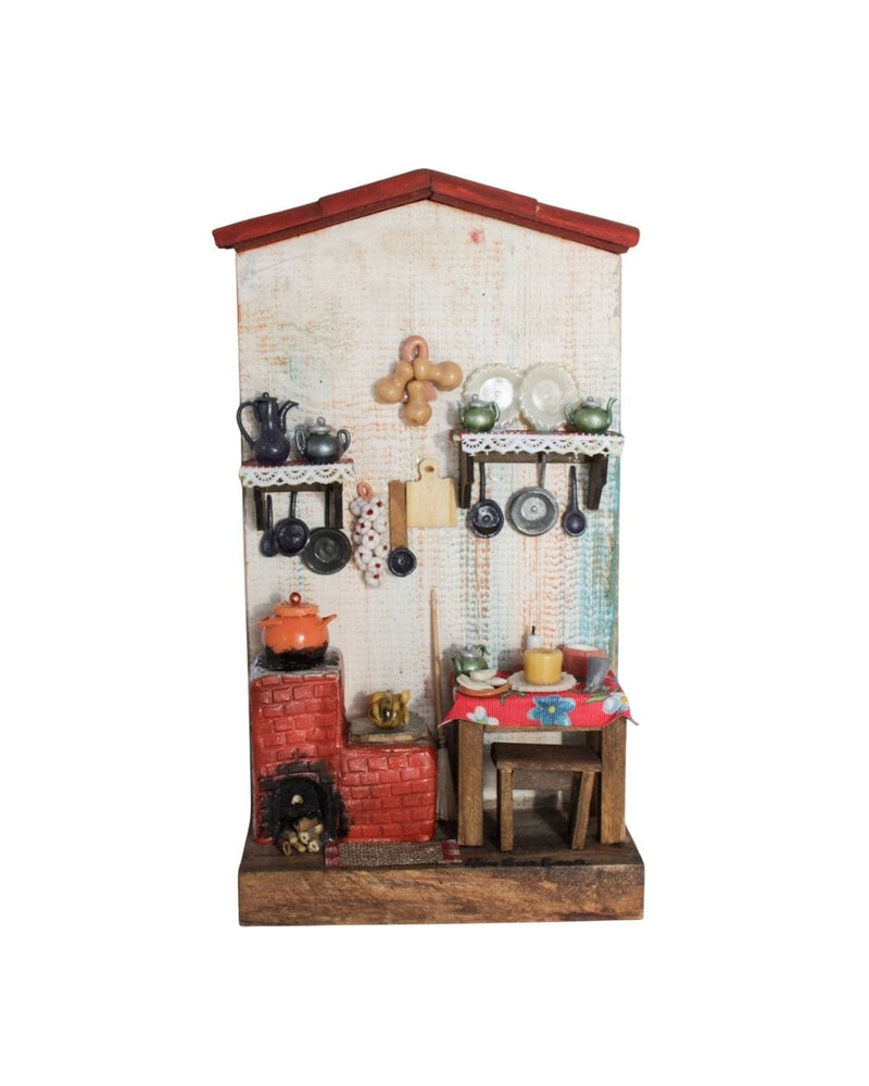 Quadro Cenas do Interior de Madeira