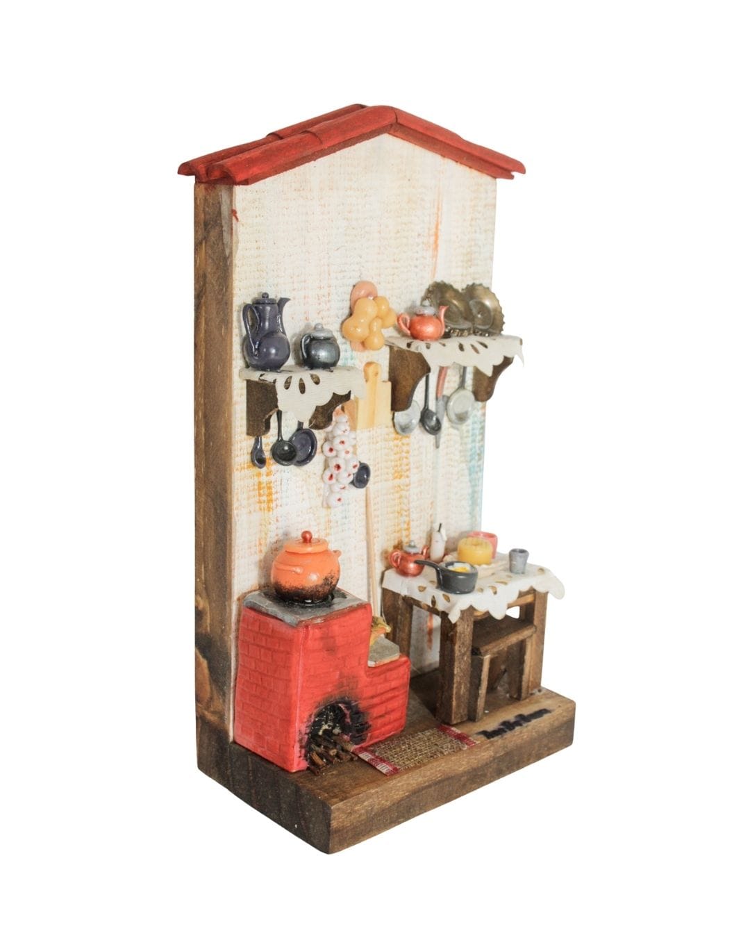 Quadro Cenas do Interior de Madeira