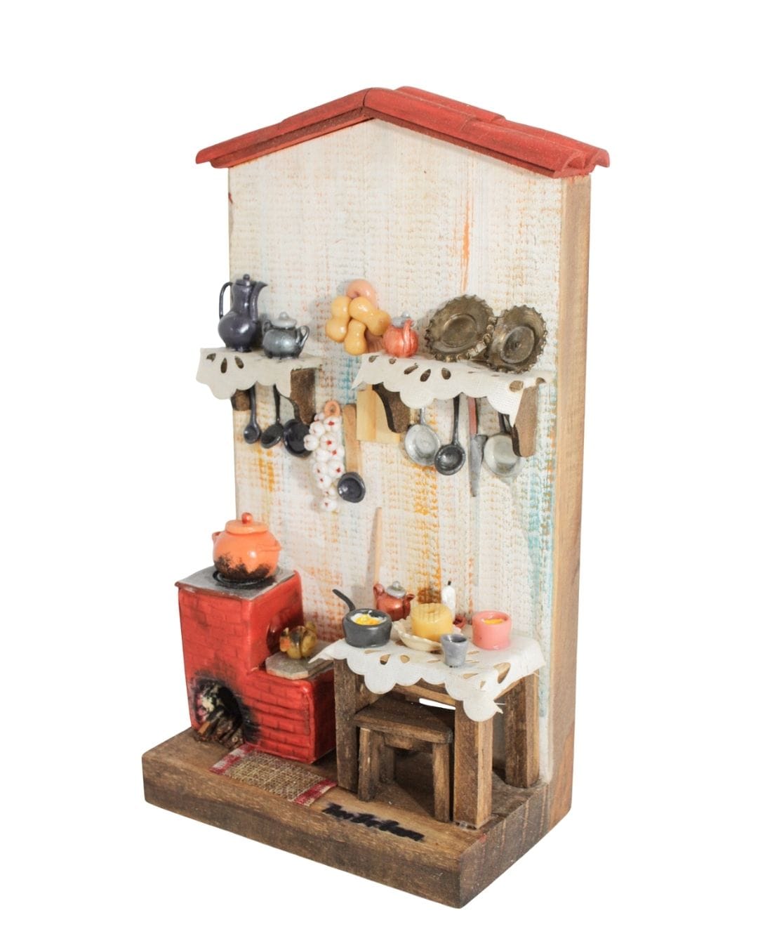 Quadro Cenas do Interior de Madeira