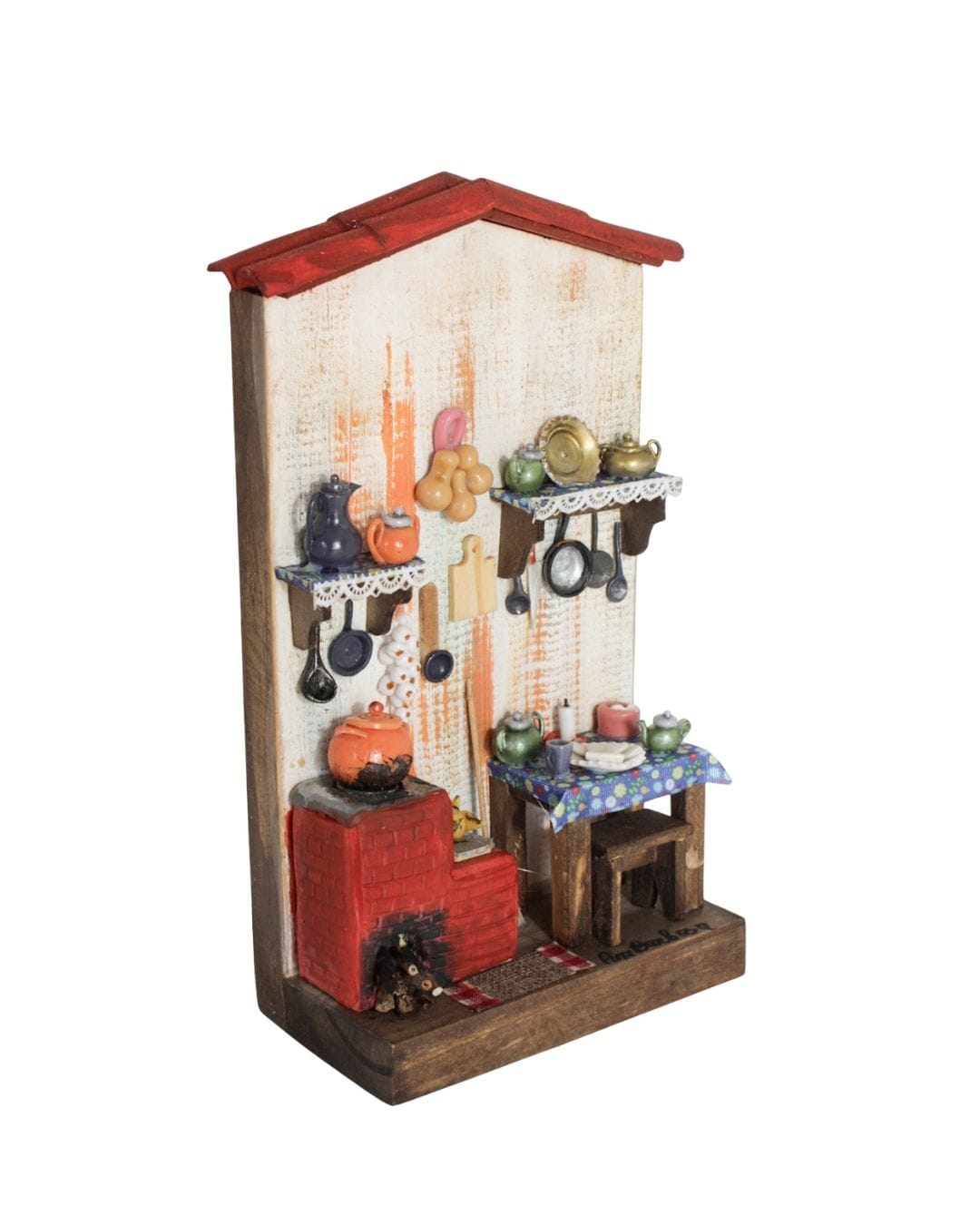 Quadro Cenas do Interior de Madeira