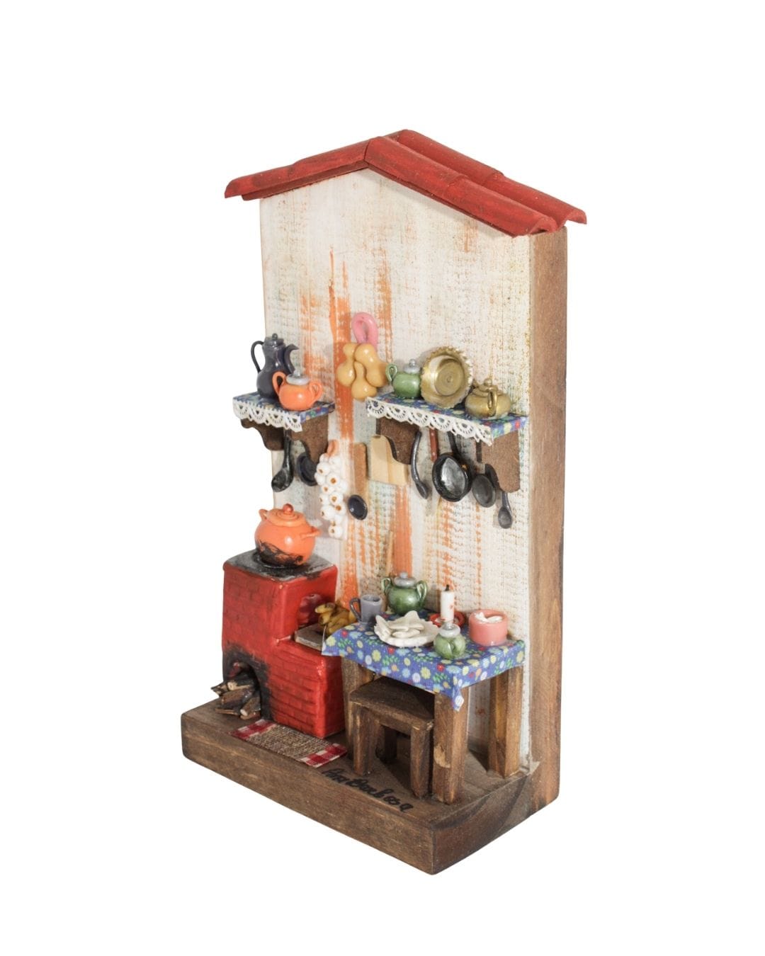 Quadro Cenas do Interior de Madeira