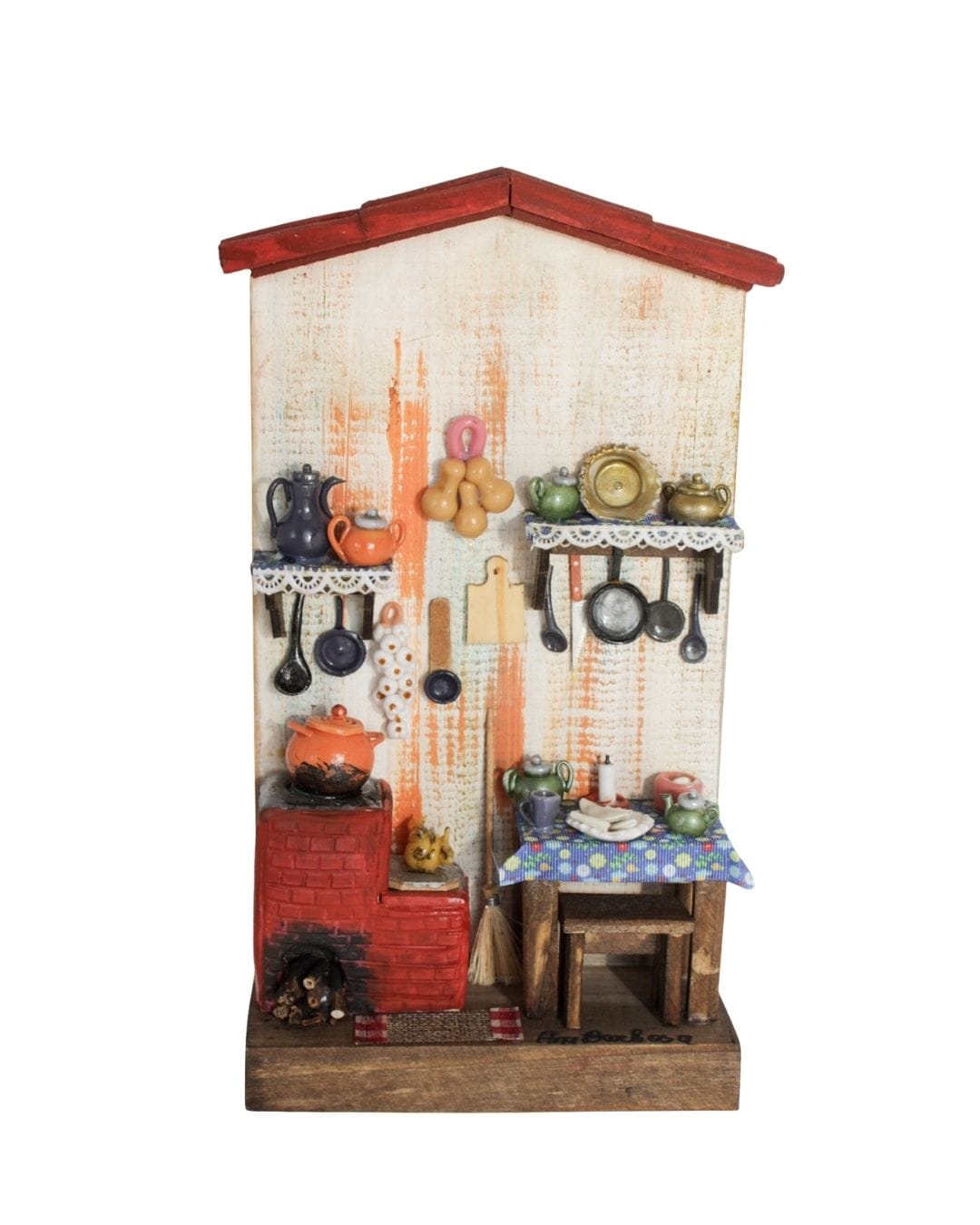 Quadro Cenas do Interior de Madeira