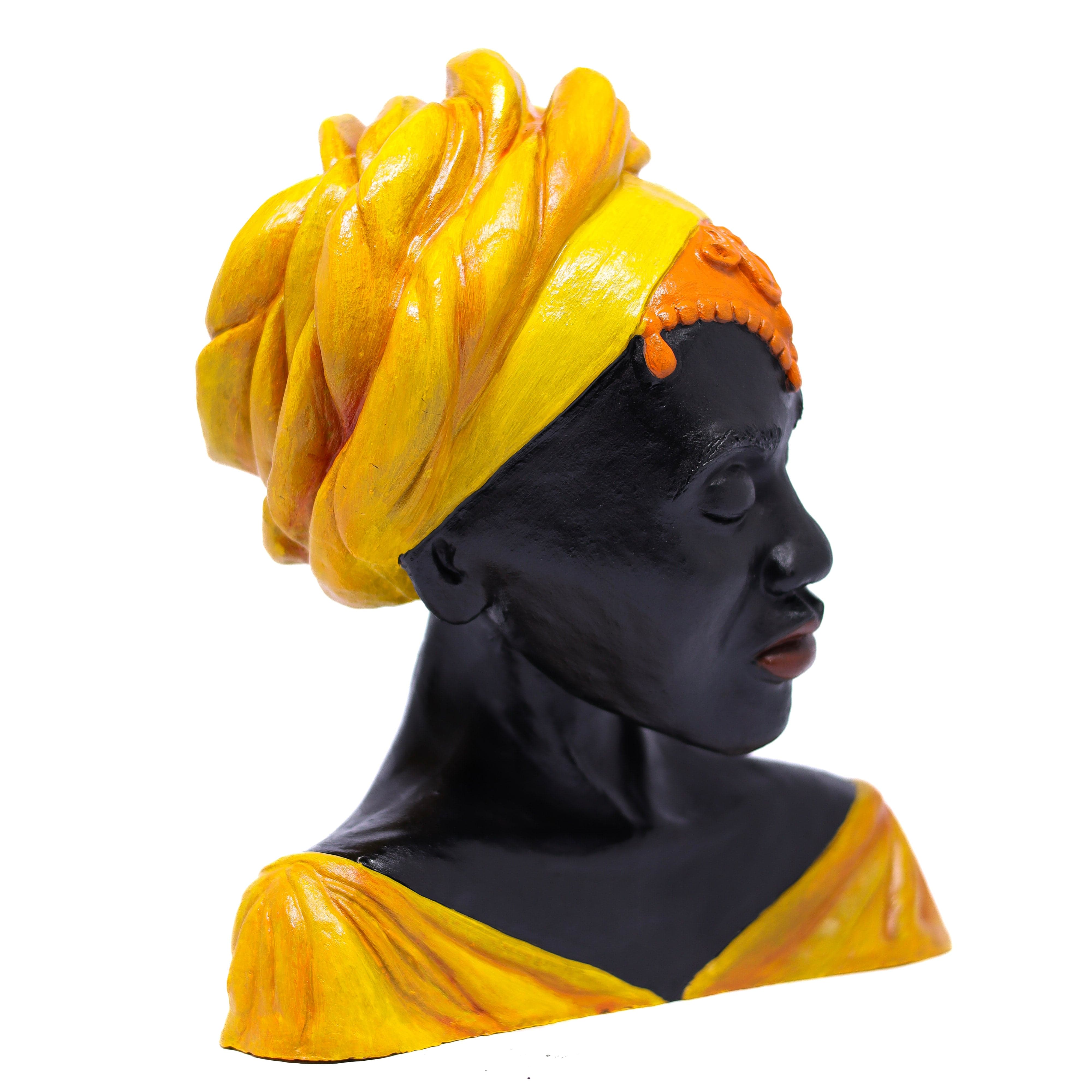 Escultura Agojie em Cerâmica