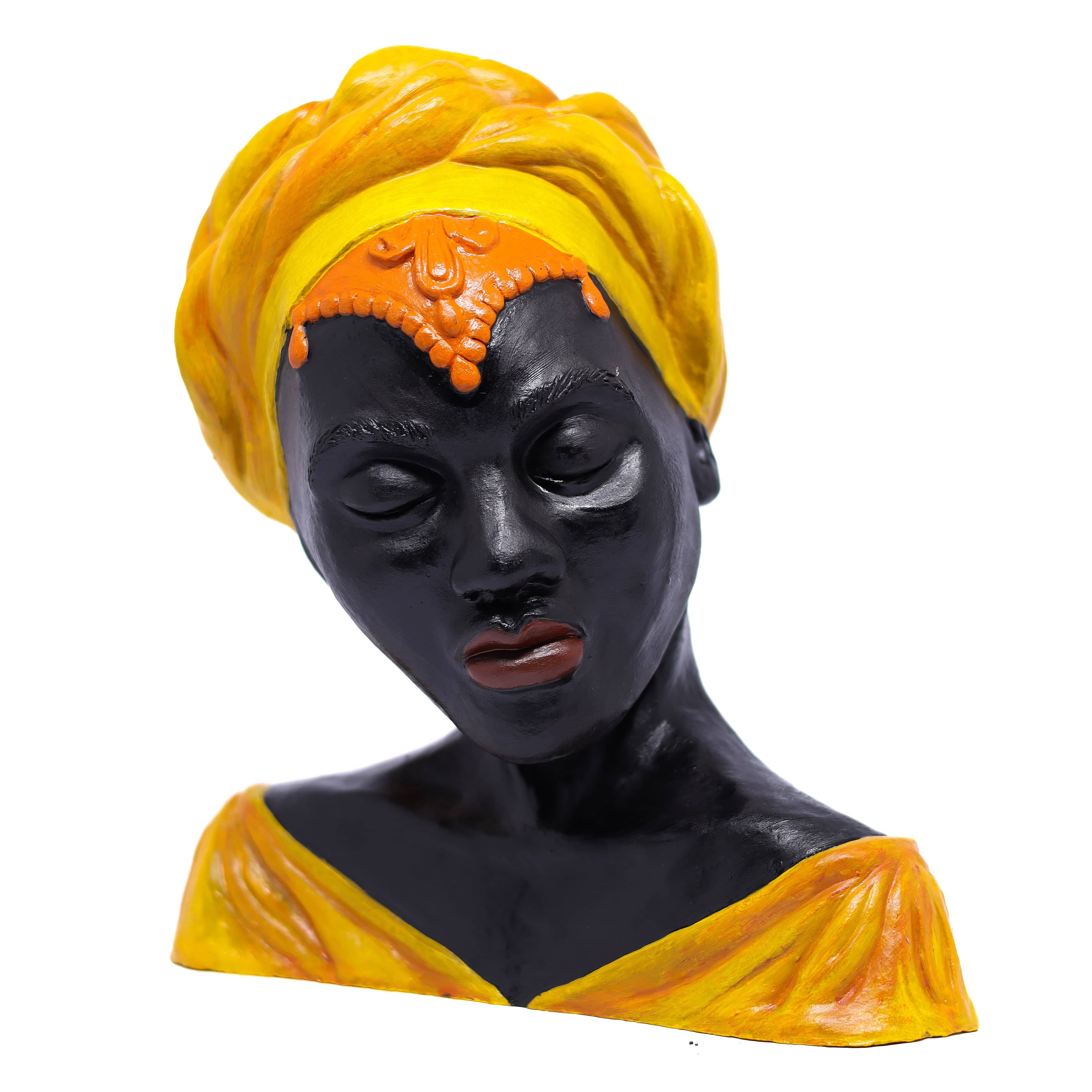 Escultura Agojie em Cerâmica