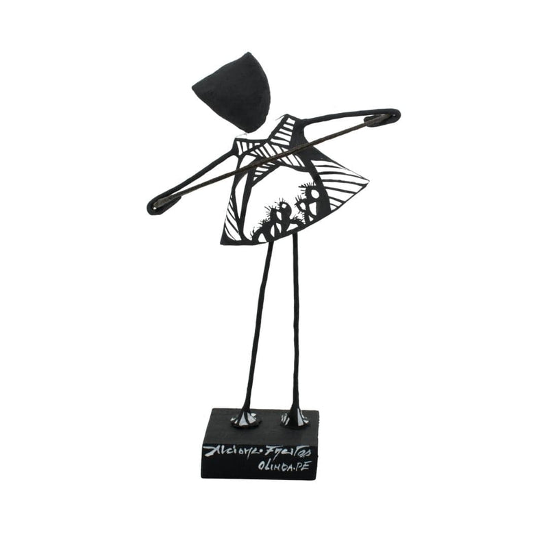 Escultura Brincadeira Infantil Bambolê - Branco e Preto