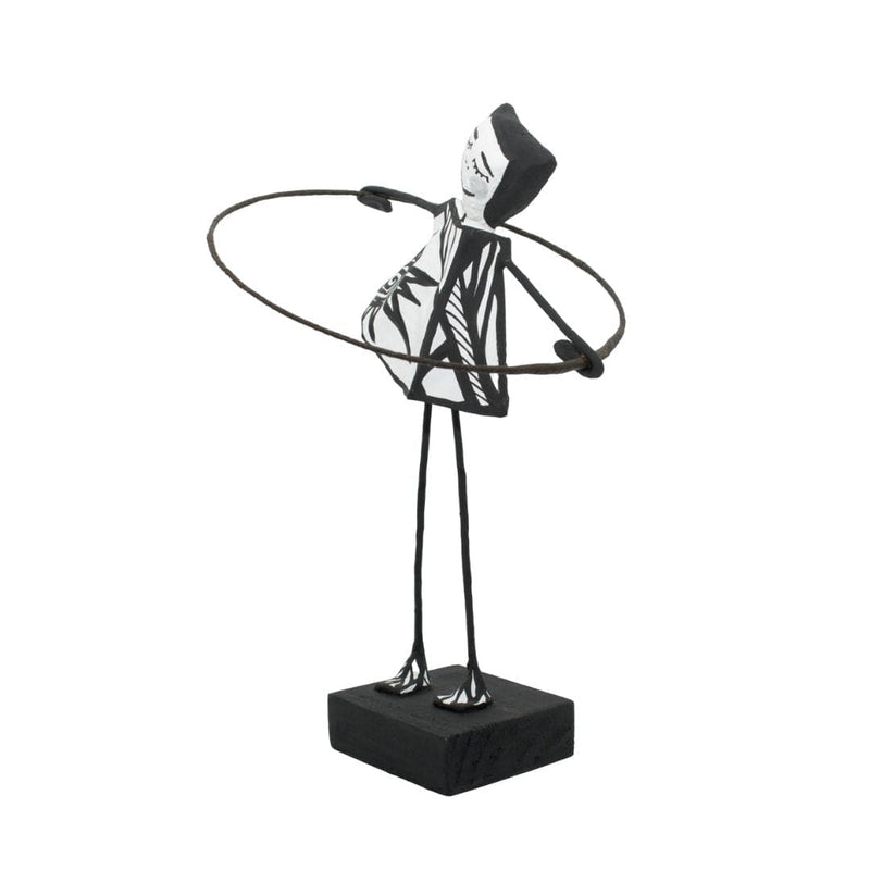 Escultura Brincadeira Infantil Bambolê - Branco e Preto