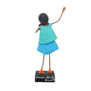 Escultura Brincadeira Infantil com Bola - Azul