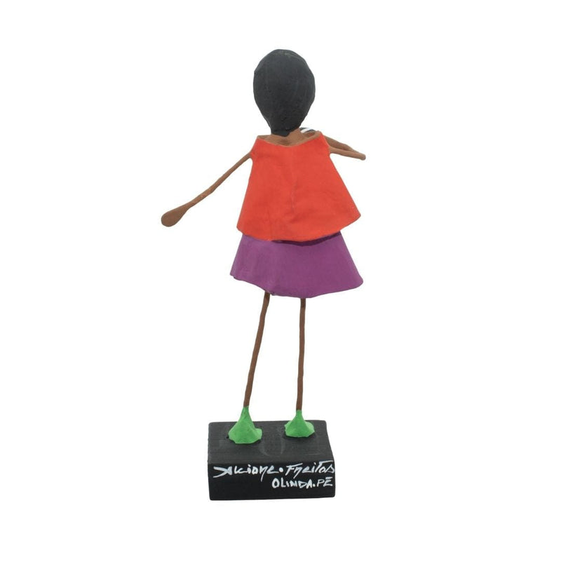 Escultura Brincadeira Infantil com Bola - Rosa