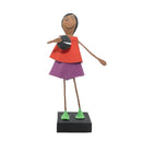 Escultura Brincadeira Infantil com Bola - Rosa