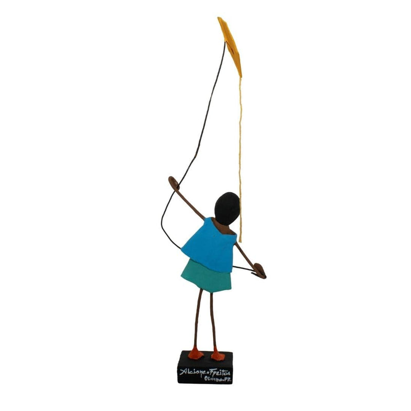 Escultura Brincadeira Infantil - Pipa Amarela
