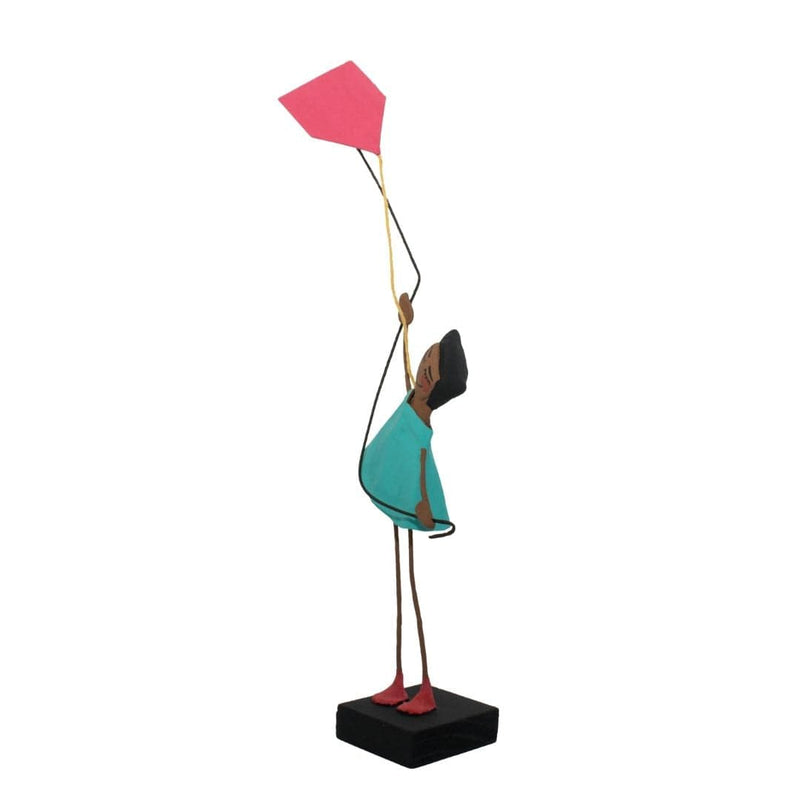Escultura Brincadeira Infantil - Pipa Rosa