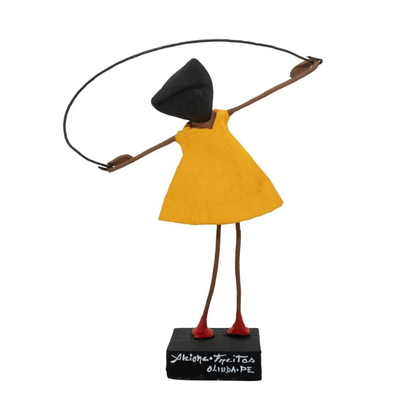 Escultura Brincadeira Infantil Pula Corda - Amarela