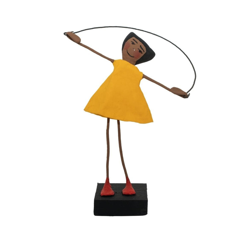 Escultura Brincadeira Infantil Pula Corda - Amarela