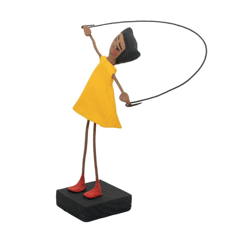 Escultura Brincadeira Infantil Pula Corda - Amarela