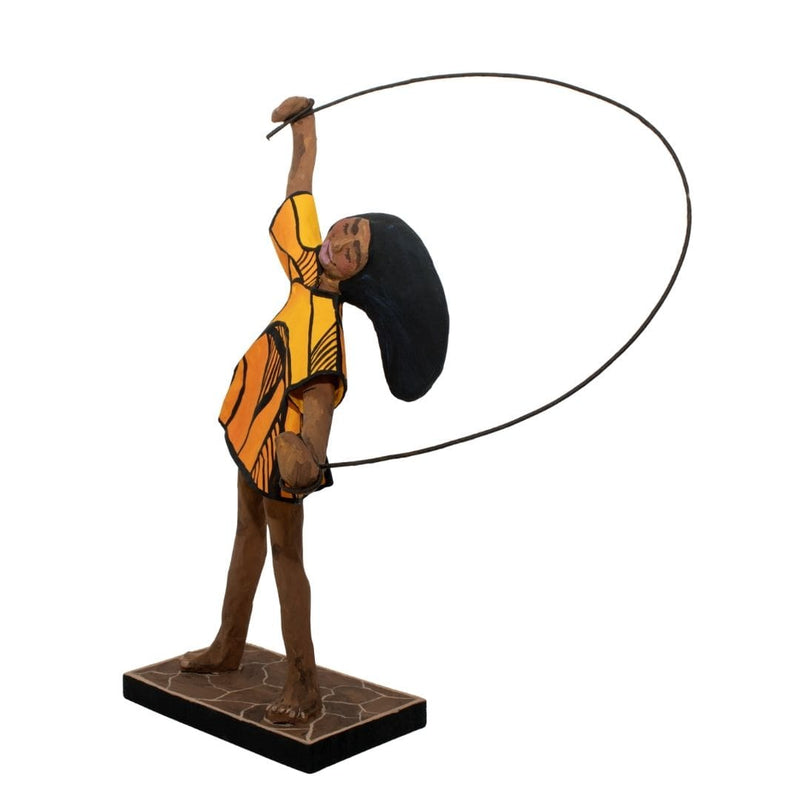 Escultura Brincadeira Infantil Pulando Corda G