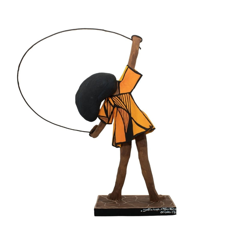 Escultura Brincadeira Infantil Pulando Corda G