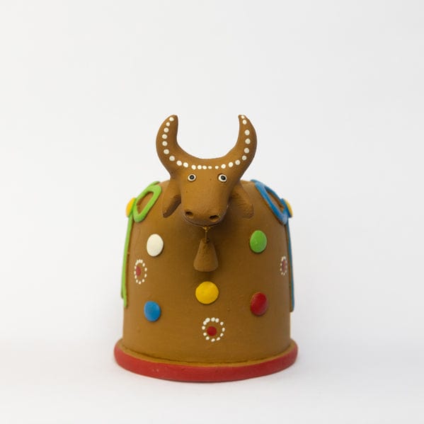 Escultura Bumbinha Porta Lápis em Cerâmica Marrom