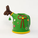 Escultura Bumbinha Porta Lápis em Cerâmica Verde