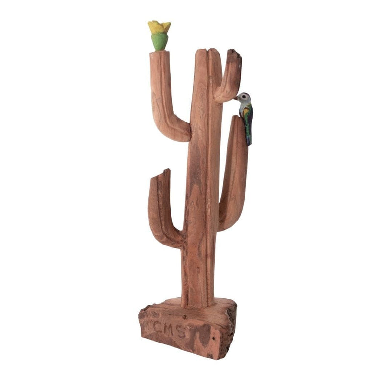 Escultura Cacto Talhado na Madeira 02