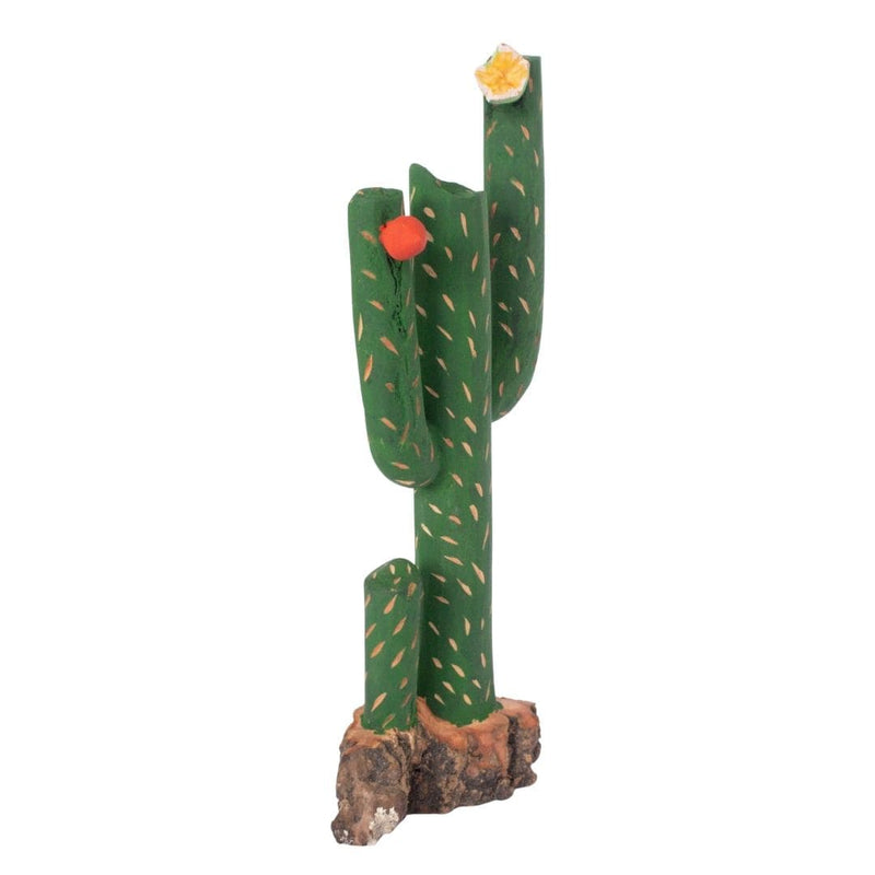 Escultura  Cacto Talhado na Madeira CMS