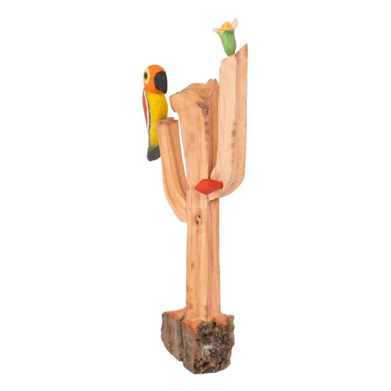 Escultura  Cacto Talhado na Madeira CMS