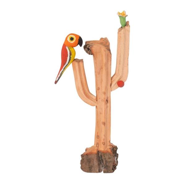 Escultura  Cacto Talhado na Madeira CMS