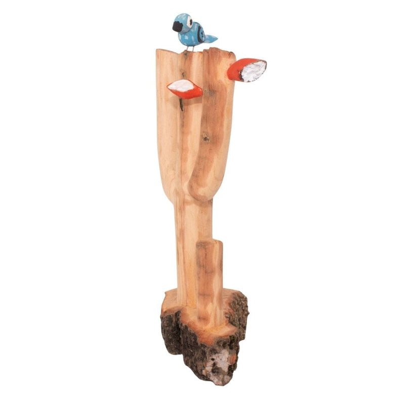 Escultura  Cacto Talhado na Madeira CMS