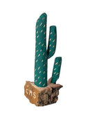 Escultura Cacto Talhado na Madeira CMS