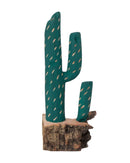 Escultura Cacto Talhado na Madeira CMS