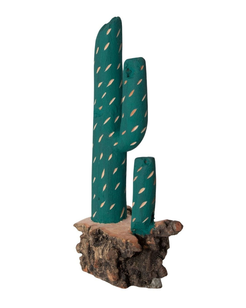 Escultura Cacto Talhado na Madeira CMS