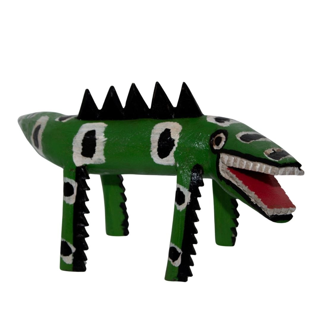 Escultura Calango em Madeira