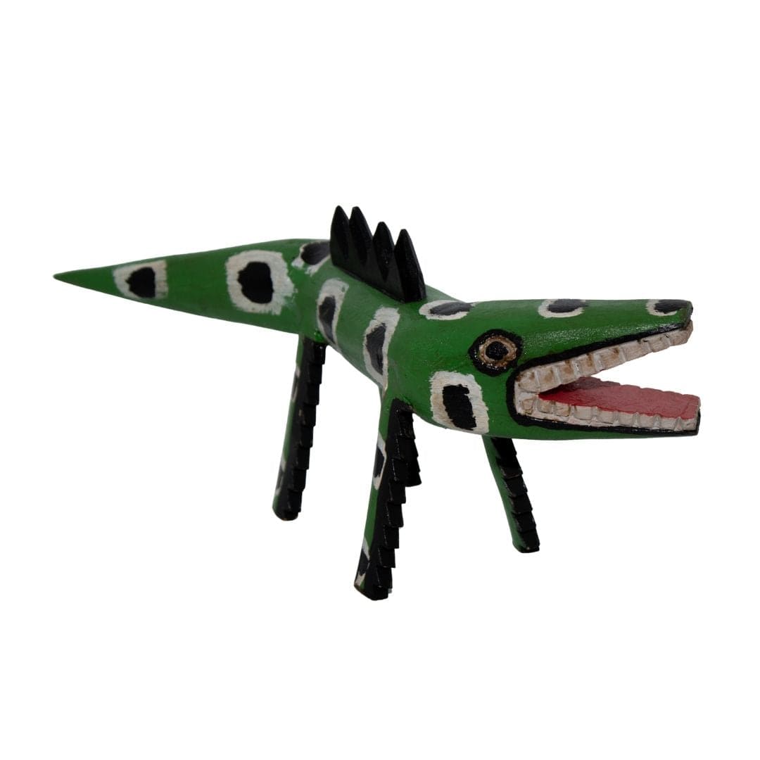 Escultura Calango em Madeira