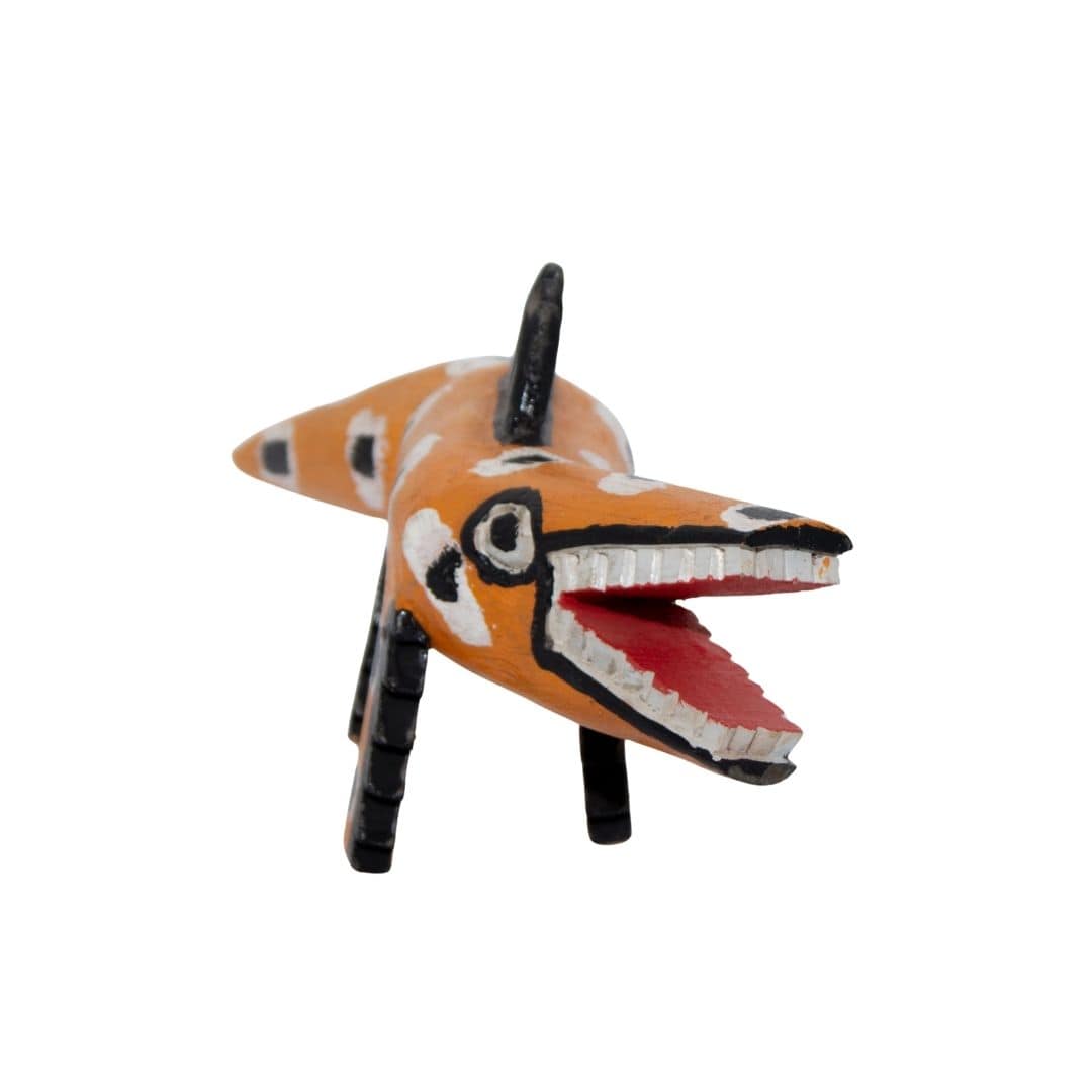 Escultura Calango em Madeira P