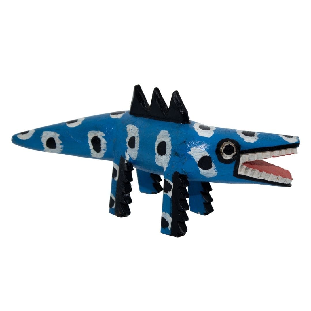 Escultura Calango em Madeira P