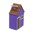 Escultura Casinha Madeira Azul Escuro