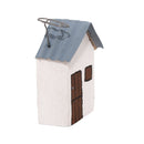 Escultura casinha madeira branca